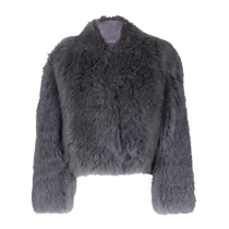 Salvatore Ferragamo Ferragamo womens fur one-piece short jacket is amazing