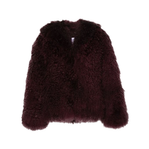 The Attico womens wide-sleeved fur one-piece jacket FARFETCH