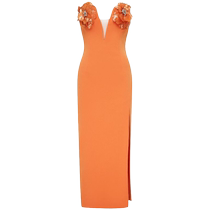 RACHEL GILBERT Womens Bowie floral appliqué midi dress FARFETCH