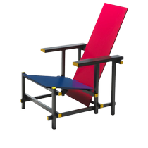 Cassina hommes et femmes chaise générale rouge et bleue FARFETCH