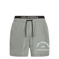 Karl Lagerfeld men logo printed swimsuit FARFETCH Fat Chic