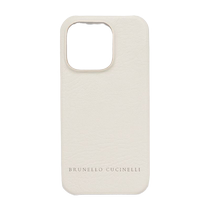 Brunello Cucinelli Mens and womens universal logo concave embossed cortex mobile phone shell