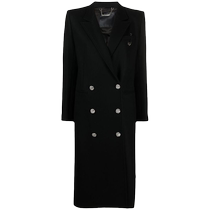 Final Sale] Philipp Plein Womens Safety Pin Long Jacket FARFETCH