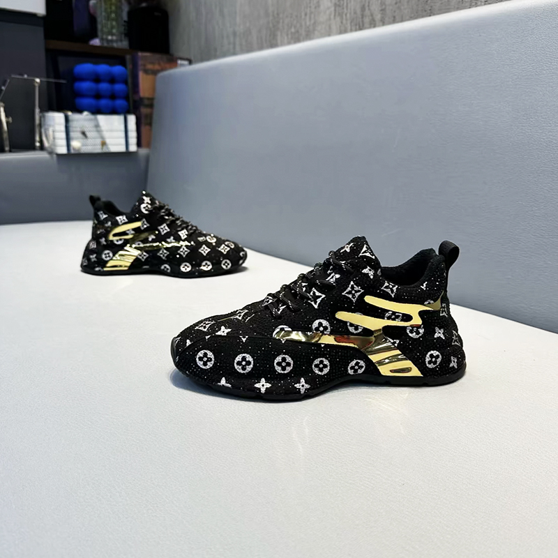 Men's Trendy Fashion Hot-Selling Shoes with Rhinestones, Versatile Korean-Style Casual Shoes, High-End Comfortable Thick-Soled Height-Increasing Sports Dad Shoes