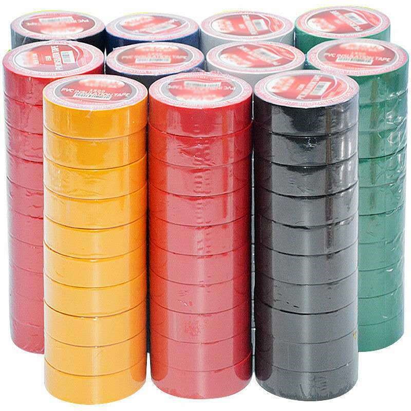 10 rolls-lead-free electrical tape PVC color electrical tape super sticky flame retardant insulation waterproof wire black tape