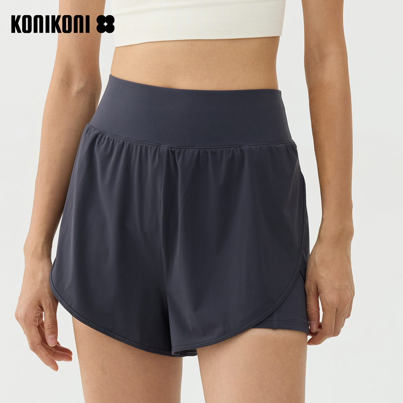 Konikoni Tennis Inspired Women's Sports Shorts Loose Elastic Extended Style with Built-In Ball Pocket Konikoni Tennis Inspired Women's Sports Shorts Loose Elastic Extended Style with Built-In Ball Pocket