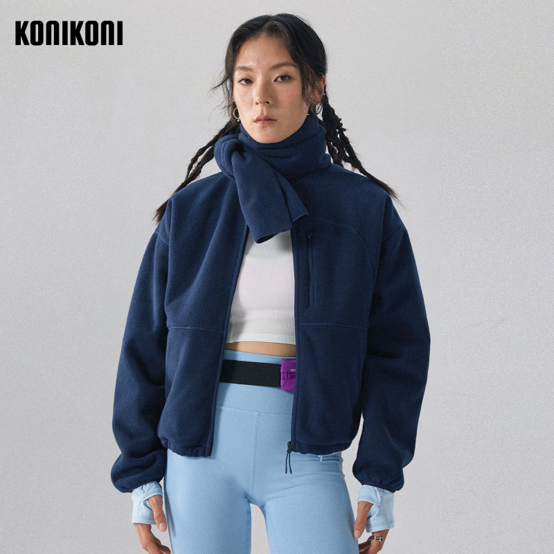 Konikoni Outdoor Sports Jacket Micro Polar Fleece Warm Fitted Jacket Fleece Mid-Layer Women's Top Konikoni Outdoor Sports Jacket Micro Polar Fleece Warm Fitted Jacket Fleece Mid-Layer Women's Top