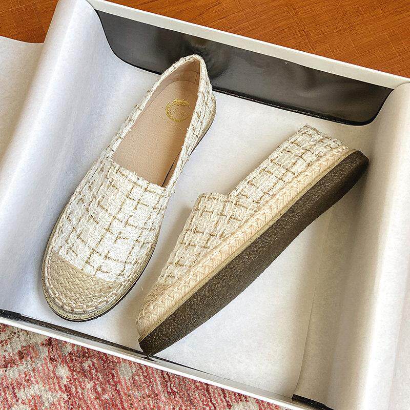 Hong Kong Single Shoe Woman 2023 Spring Autumn New Grass Choreography Fisherman Shoes Women One Foot Pedal Thick Bottoms Lefu Shoes Woman-Taobao