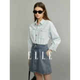 Ретро дизайнерское весеннее платье, небольшая джинсовая юбка