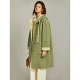 Шерстяное цветное шерстяное пальто с капюшоном, зимняя куртка