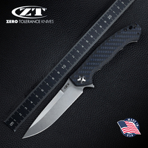 US imported ZT Zero Error New 0452 outdoor high hardness carbon fiber handle camping portable folding knife