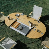 Xidengle Igt Table Mobile Kitchen Set Camping Camping Stagging Tabling, чтобы адаптироваться к домашнему кулинарному столу Curefeng Courtyard