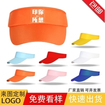 Empty top hat unisex sports quick-drying fabric sunshade running tennis hat with customizable LOGO embroidery pattern
