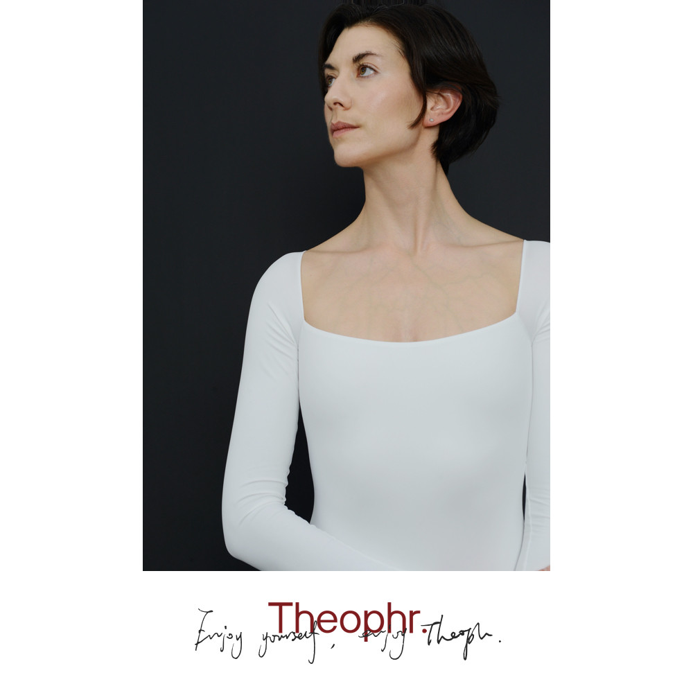 Theophir long sleeve square collar handmade ballet Exercises Body Suit Yoga to wear GiselleBTH00201