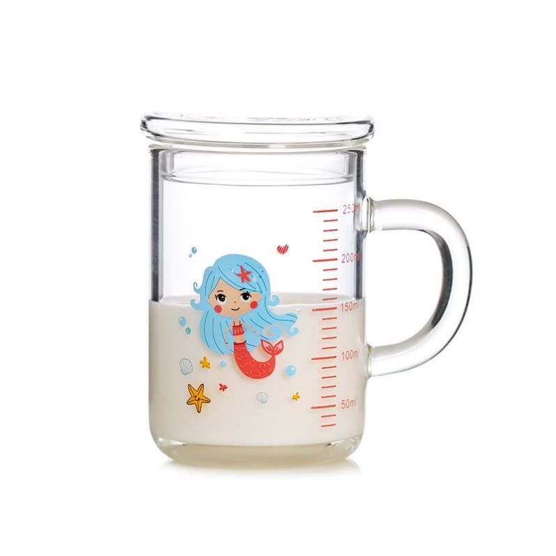 200ml cup scale children's milk cup with scale glass cup baby drinking milk cup breakfast milk powder special