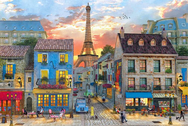 Paris Aiffel Streetscape Adults Linden Wood Jigsaw Puzzle 1000 Pieces Children Cartoon Cartoon Puzzle Toys Customised Gifts
