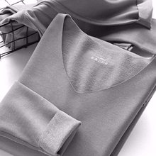 恒温自发热无痕保暖内衣男士套装加绒秋衣