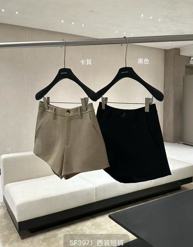 Sensefeeling Genuine Suit Shorts Korean Style Simple High-Waisted A-Line Casual Pants New Autumn Style for Women
