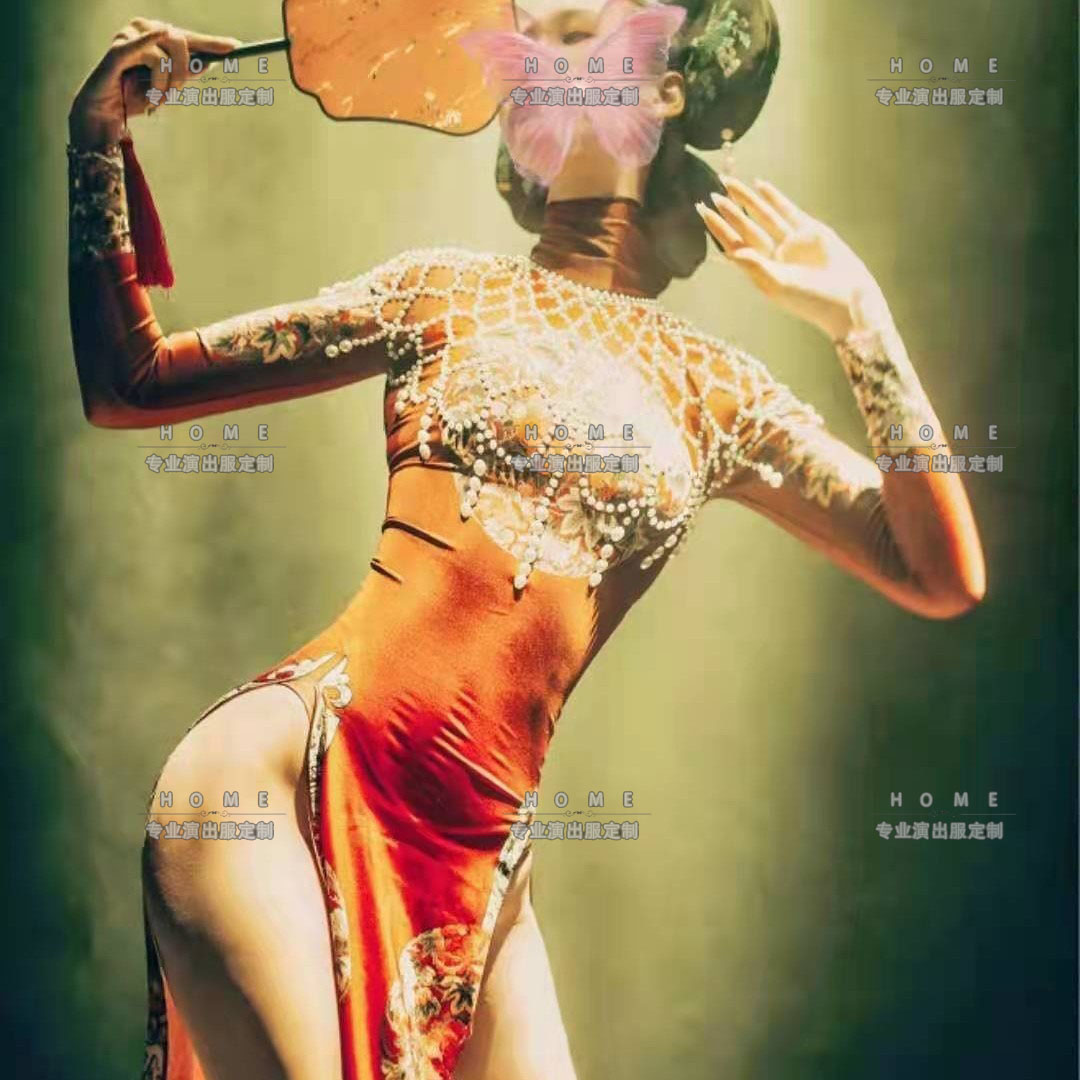 HOME Home High-end Custom Nightclub China Wind Retro Qipao Show Gogo Dance Club Bar Acting Out