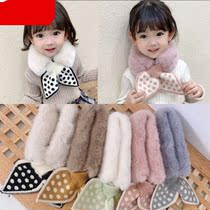 Girls Scarf Winter Childrens Bib Little Girl Neck Han Plush Warm Thickened Fake Collar Neck Scarf
