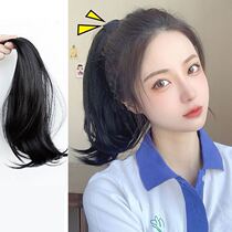 Pony-tailed wig female hair grab clip Net red high hair tail long straight hair super light natural micro roll can be tied to fake ponytail