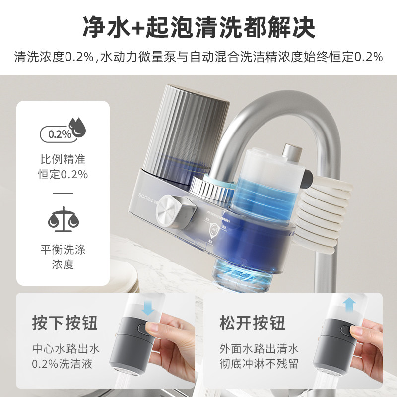 小质净水器家用水龙头过滤器自来水前置厨房龙头延伸器防溅水龙头