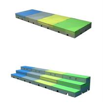 PE plastic choir stage school new mobile flip folding stage school music classroom mobile three-layer stage stage