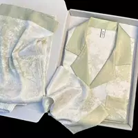 Шелковая осенняя пижама, штаны, тонкий лонгслив, летний комплект