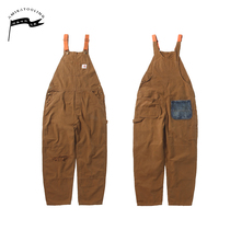 Yu Wenles fifth anniversary limited conjoined overalls for men and womens trendy brand Japanese retro washed damaged back pants