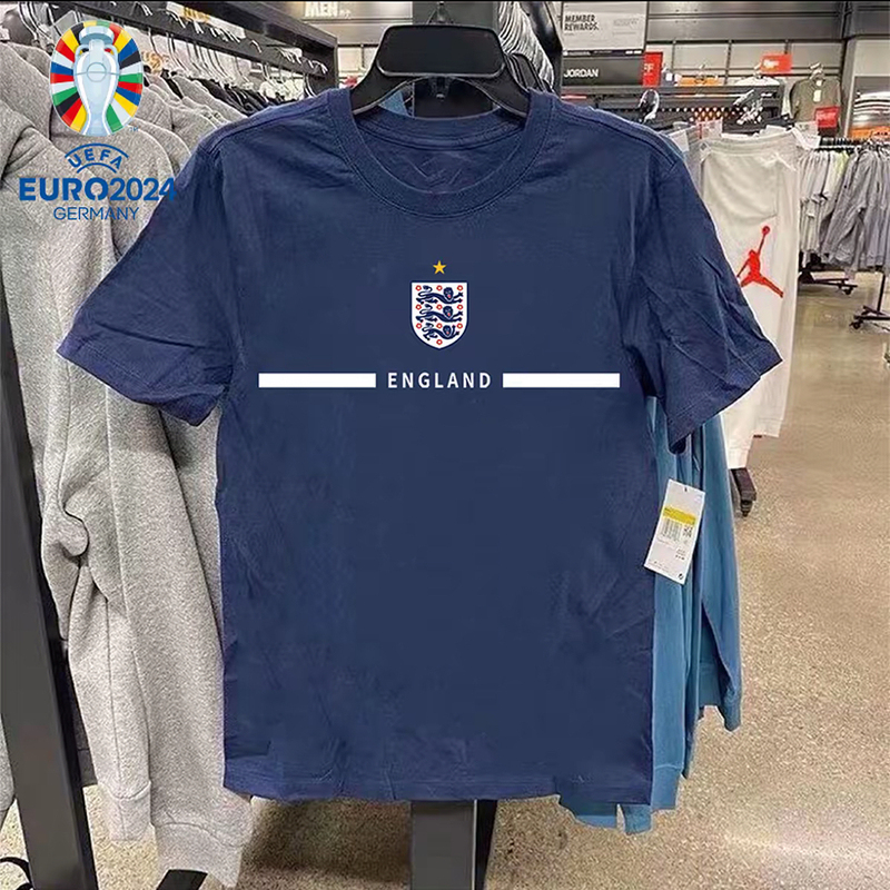 Clearance of Foreign Trade Orders~ Heavy-Duty Pure Cotton Short-Sleeved Men's T-Shirt, Same Style as the England and Germany Teams in the European Cup, Regular Shoulder Top Clearance of Foreign Trade Orders~ Heavy-Duty Pure Cotton Short-Sleeved Men's T-Shirt, Same Style as the England and Germany Teams in the European Cup, Regular Shoulder Top
