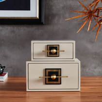 Light luxury jewelry box Simple model room decoration and paint decoration Drawer box Linen dresser storage box