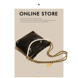 Цепь, мусорный мешок, сумка на одно плечо, ремешок для сумки, в стиле Шанель, на цепочке, коллекция 2023, из натуральной кожи