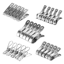 Large clip stainless steel clothes drying quilt clip clothes clip large fixed clothes windproof clip hangers household