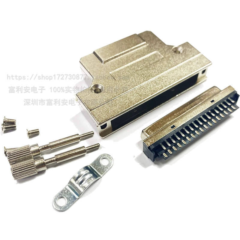 Đầu nối SCSI SCSI-68Pin lõi pin loại lỗ hàn loại dây nữ có vỏ sắt DB loại vít loại