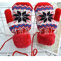 Korean cartoon autumn and winter warm gloves for men and women winter childrens gloves outdoor sports baby gloves