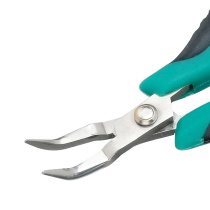 Taiwan Treasure Work PM-396I Import Bent Mouth Pliers Stainless Steel Toothless 45 Degrees 4 Inch Mini Jewel Pliers Phishing Pliers