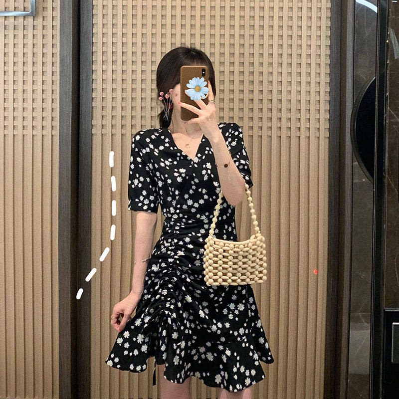 Summer 2022 New little young fairy dress girl Han Ed Yang Pi Middle - long Edition