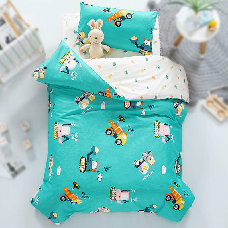 Kindergarten quilt three-piece set pure cotton quilt cover quilt nap baby entering the kindergarten six-piece set children's bedding can be customized