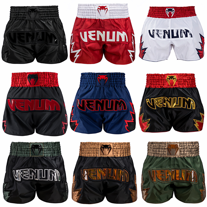 Venum Venom Inferno Muay Thai Shorts Fitness Training Boxing Fighting Muay Thai Sports Shorts