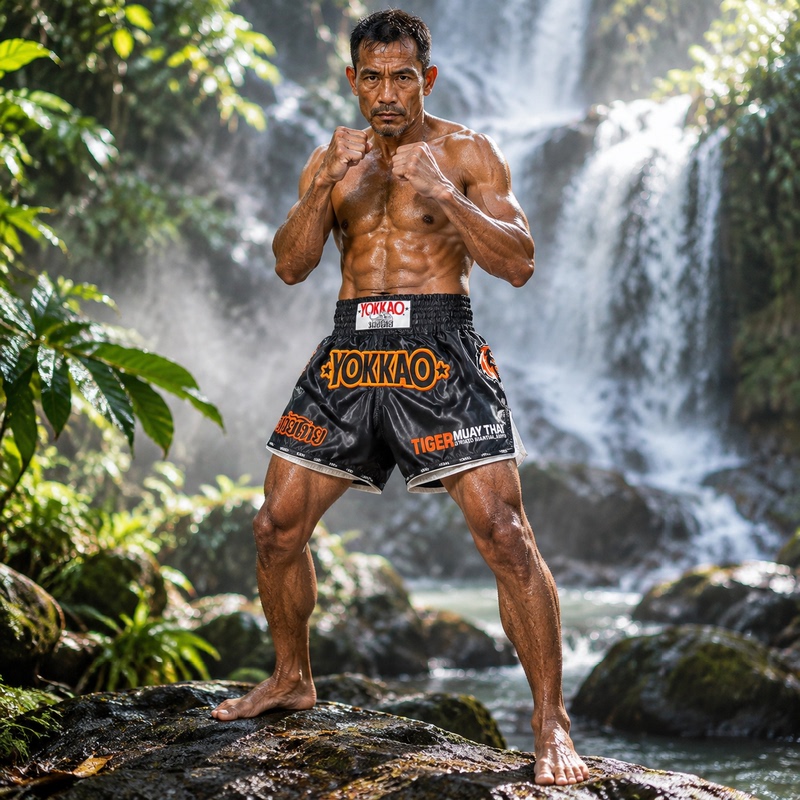 Muay Thai Shorts Thailand Yokkao Tiger Mt Poar Co-Branded Limited Edition Free Fighting Sanda Competition Uniform