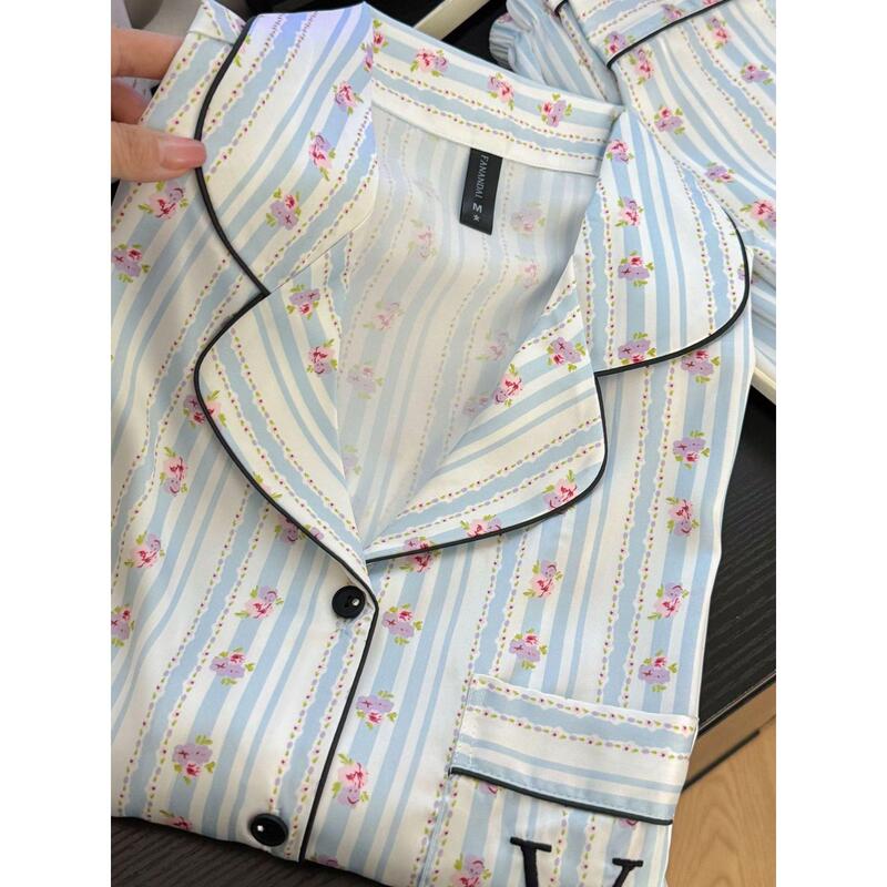 Victoria 2026 New Summer High-End Silk Pajamas for Women, Thin Two-Piece Set That Can Be Worn Outside as Loungewear