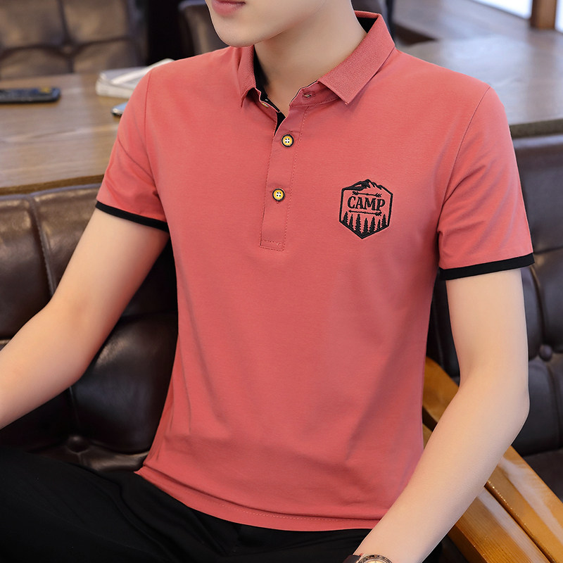 Summer men's short-sleeved T-shirt POLO shirt 2022 new cotton tide brand high-end lapel casual T-shirt top