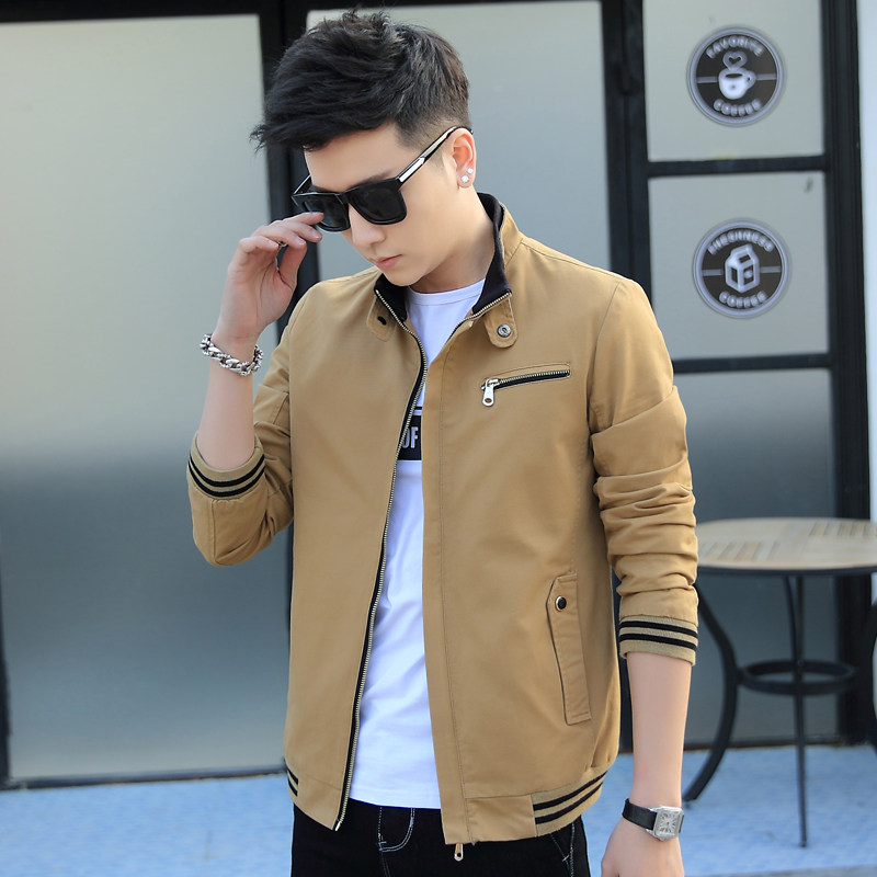 High-end men's jacket 2021 New Korean version plus velvet padded casual autumn and winter season denim jacket men's tooling tide