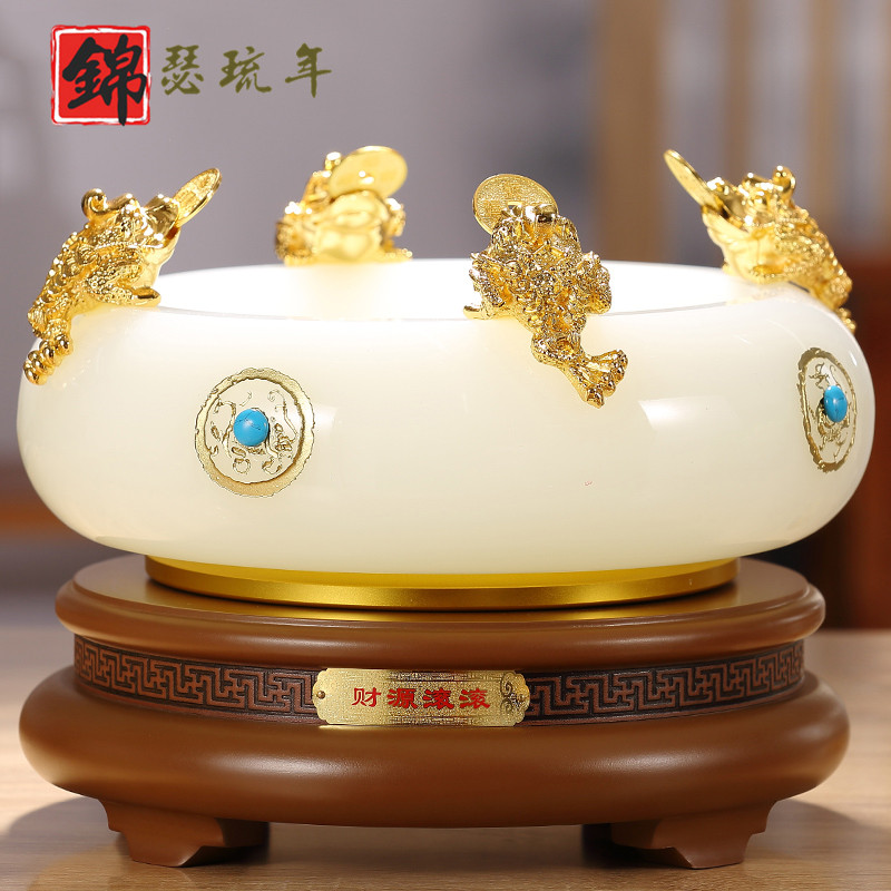 Glass Cornucopia Ornament Lucky Housewarming Opening Gift Gift Living Room Office Wine Cabinet Home Jewelry Jade