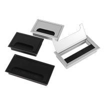 Computer office desk threading hole brush threading decorative cover aluminum alloy threading box TV cabinet threading hole cover