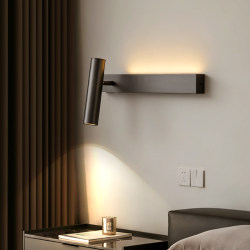 Italian-Style Minimalist Bedroom Bedside Wall Lamp, All-Copper, Modern Light Luxury, High-End Feel, Foyer Background Wall Ambient Spotlight