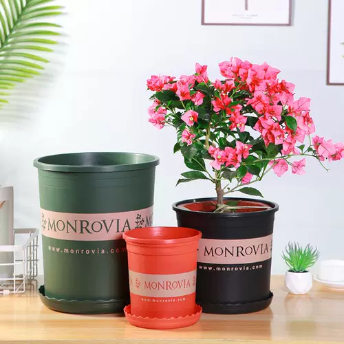 Короткий и жирный галлон горшок третьего поколения второго поколения Пластиковый цветочный горшок с утолщенным прочным смолой анти-коренной корень 2 Специальная цена 3 Черный