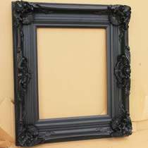 European solid wood corner flower frame custom oil painting frame black old picture frame photo frame width 13 thickness 8 5cm