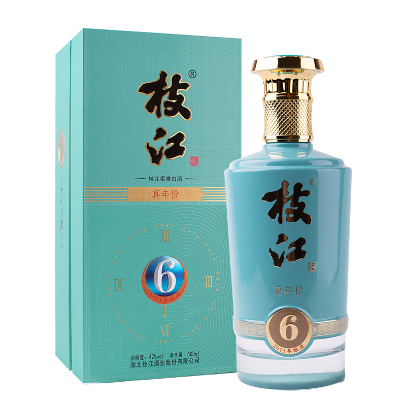 枝江酒真年份6年42度52度500ml*1瓶高档礼盒装纯粮高度白酒评价- 淘宝网