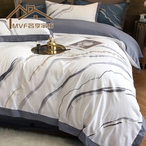 MVF-European-style long suede cotton pure cotton four sets full cotton 100 lavish high-end quilt cover bed bedding linen 4 pieces